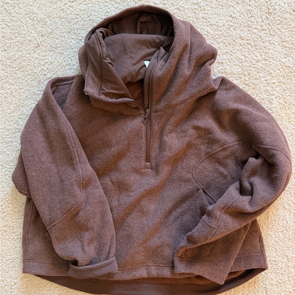 GUC lululemon brown quarter zip sweatshirt hoodie size 12